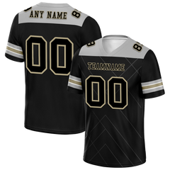 Custom Black Sleeve Stripes Black Personalized Authentic Football Jersey FBJ02-bc0f0f0