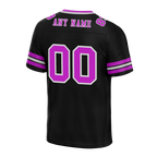 Custom Black Sleeve Stripes Purple Personalized Authentic Football Jersey FBJ02-bc0f0fa