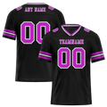 Custom Black Sleeve Stripes Purple Personalized Authentic Football Jersey FBJ02-bc0f0fa