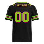 Custom Black Sleeve Stripes Green Personalized Authentic Football Jersey FBJ02-bc0f0fb