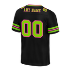 Custom Black Sleeve Stripes Green Personalized Authentic Football Jersey FBJ02-bc0f0fb