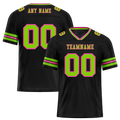 Custom Black Sleeve Stripes Green Personalized Authentic Football Jersey FBJ02-bc0f0fb