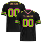 Custom Black Sleeve Stripes Green Personalized Authentic Football Jersey FBJ02-bc0f0fb