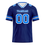 Custom Blue Sleeve Stripes Blue Personalized Authentic Football Jersey FBJ02-bc0f0fc