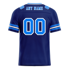 Custom Blue Sleeve Stripes Blue Personalized Authentic Football Jersey FBJ02-bc0f0fc