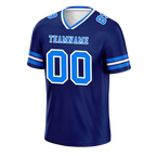 Custom Blue Sleeve Stripes Blue Personalized Authentic Football Jersey FBJ02-bc0f0fc