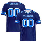 Custom Blue Sleeve Stripes Blue Personalized Authentic Football Jersey FBJ02-bc0f0fc