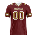 Custom Brown Sleeve Stripes Orange Personalized Authentic Football Jersey FBJ02-bc0f0fe