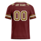 Custom Brown Sleeve Stripes Orange Personalized Authentic Football Jersey FBJ02-bc0f0fe