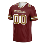 Custom Brown Sleeve Stripes Orange Personalized Authentic Football Jersey FBJ02-bc0f0fe
