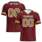 Custom Brown Sleeve Stripes Orange Personalized Authentic Football Jersey FBJ02-bc0f0fe