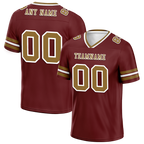 Custom Brown Sleeve Stripes Orange Personalized Authentic Football Jersey FBJ02-bc0f0fe