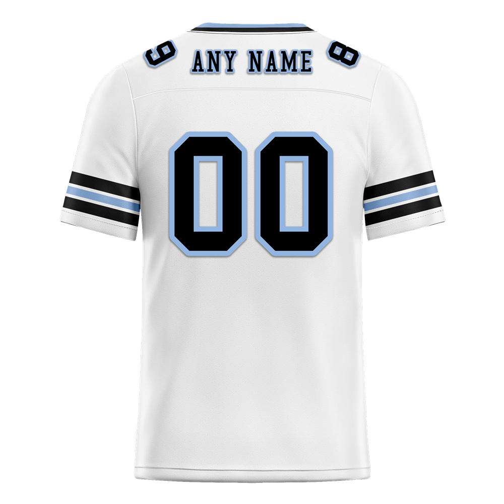 Custom White Sleeve Stripes Black Personalized Authentic Football Jersey FBJ02-bc0f0ff