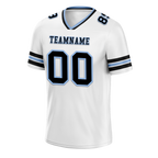 Custom White Sleeve Stripes Black Personalized Authentic Football Jersey FBJ02-bc0f0ff