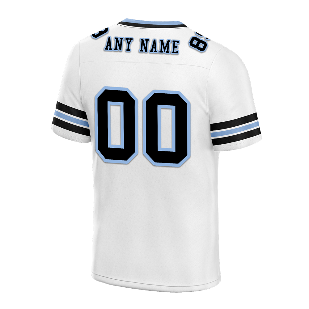 Custom White Sleeve Stripes Black Personalized Authentic Football Jersey FBJ02-bc0f0ff