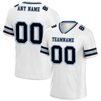 Custom White Sleeve Stripes Black Personalized Authentic Football Jersey FBJ02-bc0f0ff
