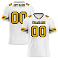 Custom White Sleeve Stripes Yellow Personalized Authentic Football Jersey FBJ02-bc0f0f7