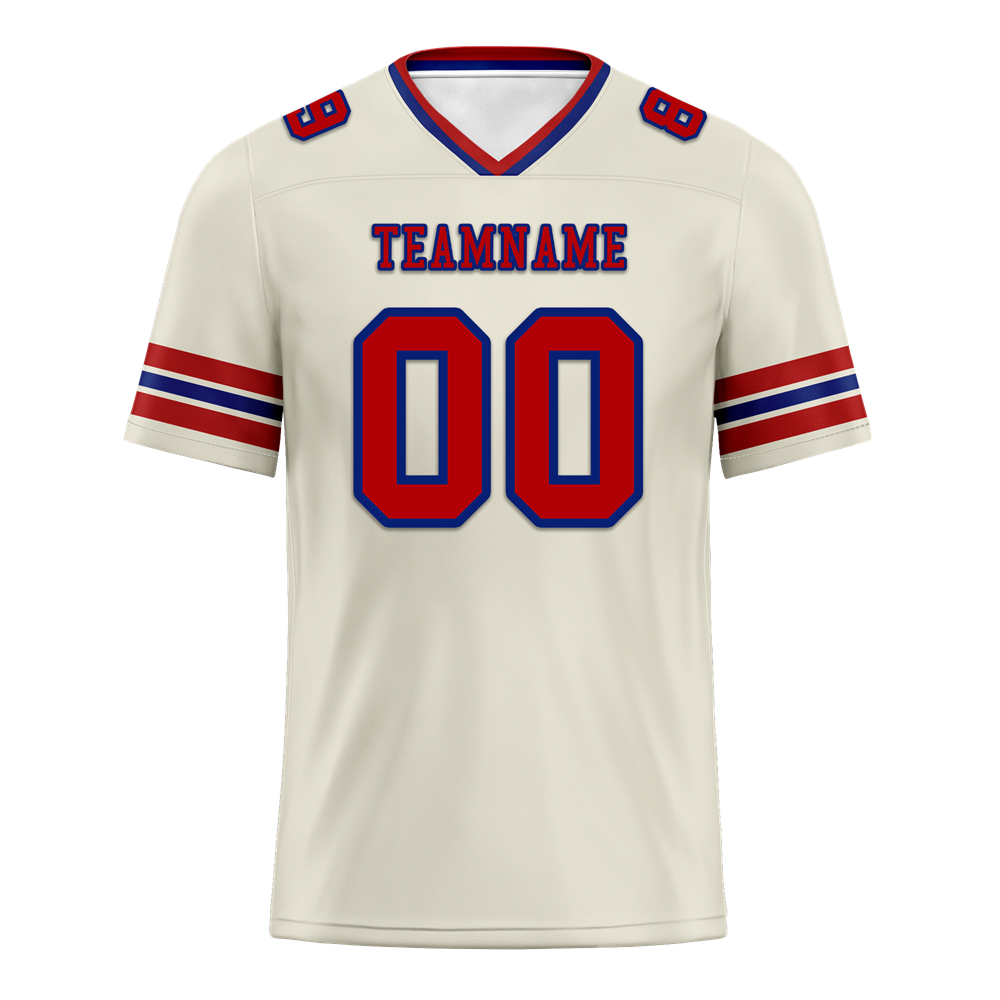 Custom White Sleeve Stripes Brown Personalized Authentic Football Jersey FBJ02-bc0f0f8