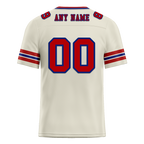 Custom White Sleeve Stripes Brown Personalized Authentic Football Jersey FBJ02-bc0f0f8