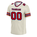 Custom White Sleeve Stripes Brown Personalized Authentic Football Jersey FBJ02-bc0f0f8