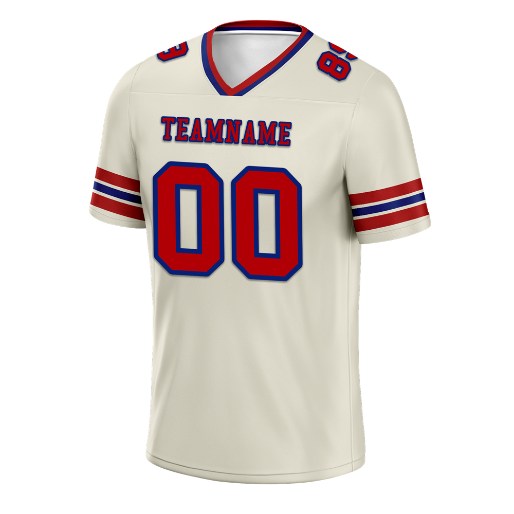 Custom White Sleeve Stripes Brown Personalized Authentic Football Jersey FBJ02-bc0f0f8