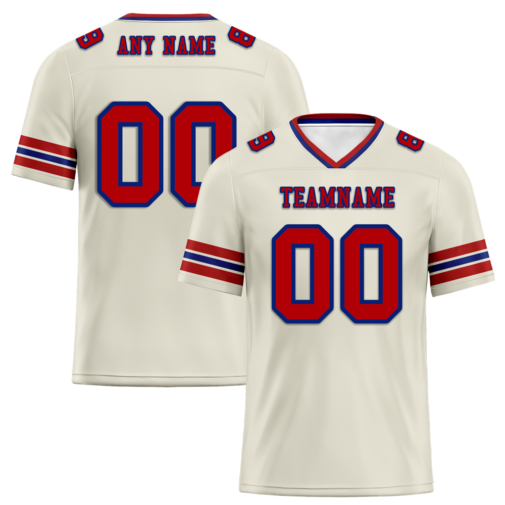 Custom White Sleeve Stripes Brown Personalized Authentic Football Jersey FBJ02-bc0f0f8