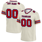 Custom White Sleeve Stripes Brown Personalized Authentic Football Jersey FBJ02-bc0f0f8