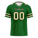 Custom Green Sleeve Stripes Yellow Personalized Authentic Football Jersey FBJ02-bc0f0f9