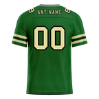 Custom Green Sleeve Stripes Yellow Personalized Authentic Football Jersey FBJ02-bc0f0f9