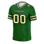 Custom Green Sleeve Stripes Yellow Personalized Authentic Football Jersey FBJ02-bc0f0f9