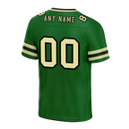 Custom Green Sleeve Stripes Yellow Personalized Authentic Football Jersey FBJ02-bc0f0f9