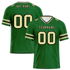 Custom Green Sleeve Stripes Yellow Personalized Authentic Football Jersey FBJ02-bc0f0f9