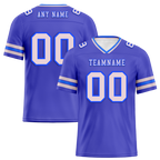 Custom Purple Sleeve Stripes White Personalized Authentic Football Jersey FBJ02-bc0f070