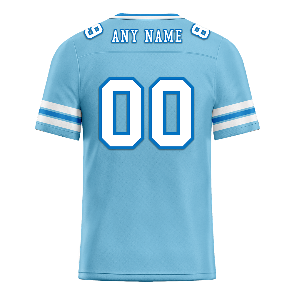 Custom Aqua Sleeve Stripes White Personalized Authentic Football Jersey FBJ02-bc0f07a