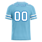 Custom Aqua Sleeve Stripes White Personalized Authentic Football Jersey FBJ02-bc0f07a