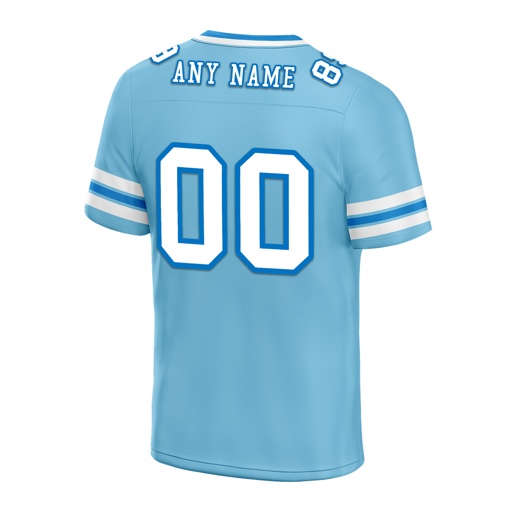 Custom Aqua Sleeve Stripes White Personalized Authentic Football Jersey FBJ02-bc0f07a