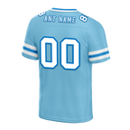 Custom Aqua Sleeve Stripes White Personalized Authentic Football Jersey FBJ02-bc0f07a