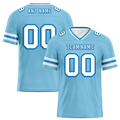 Custom Aqua Sleeve Stripes White Personalized Authentic Football Jersey FBJ02-bc0f07a