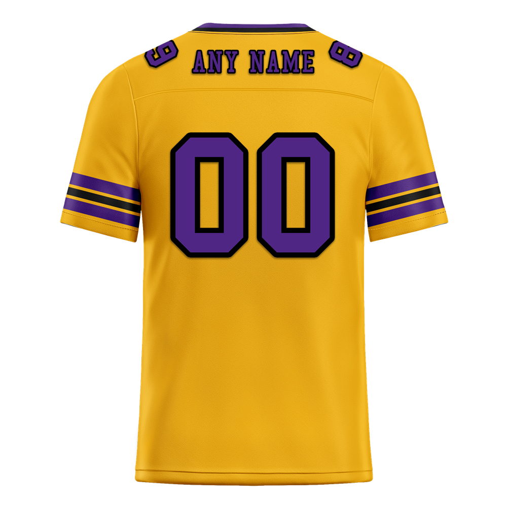 Custom Yellow Sleeve Stripes Purple Personalized Authentic Football Jersey FBJ02-bc0f07c