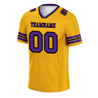 Custom Yellow Sleeve Stripes Purple Personalized Authentic Football Jersey FBJ02-bc0f07c
