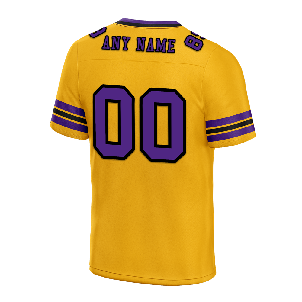 Custom Yellow Sleeve Stripes Purple Personalized Authentic Football Jersey FBJ02-bc0f07c