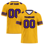 Custom Yellow Sleeve Stripes Purple Personalized Authentic Football Jersey FBJ02-bc0f07c