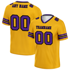 Custom Yellow Sleeve Stripes Purple Personalized Authentic Football Jersey FBJ02-bc0f07c