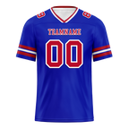 Custom Blue Sleeve Stripes Brown Personalized Authentic Football Jersey FBJ02-bc0f07e