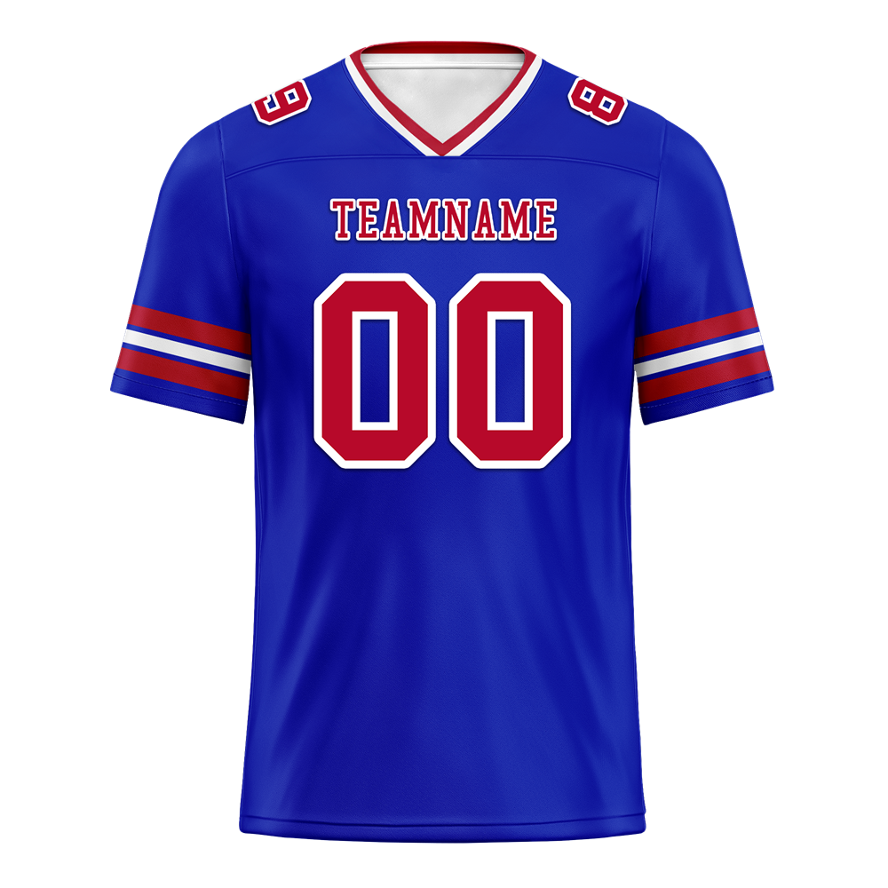 Custom Blue Sleeve Stripes Brown Personalized Authentic Football Jersey FBJ02-bc0f07e