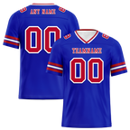 Custom Blue Sleeve Stripes Brown Personalized Authentic Football Jersey FBJ02-bc0f07e