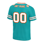 Custom Aqua Sleeve Stripes White Personalized Authentic Football Jersey FBJ02-bc0f07f