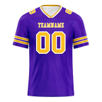 Custom Purple Sleeve Stripes Yellow Personalized Authentic Football Jersey FBJ02-bc0f077
