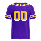 Custom Purple Sleeve Stripes Yellow Personalized Authentic Football Jersey FBJ02-bc0f077