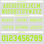 Custom Grey Sleeve Stripes Green Personalized Authentic Football Jersey FBJ02-bc0f078